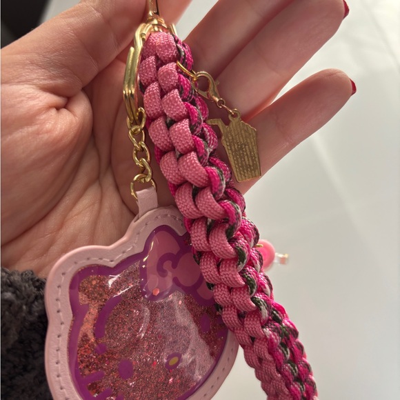Sanrio | Miu Miu style Keyfob with licensed Hello Kitty & additional gold charms - Picture 4 of 5
